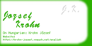 jozsef krohn business card